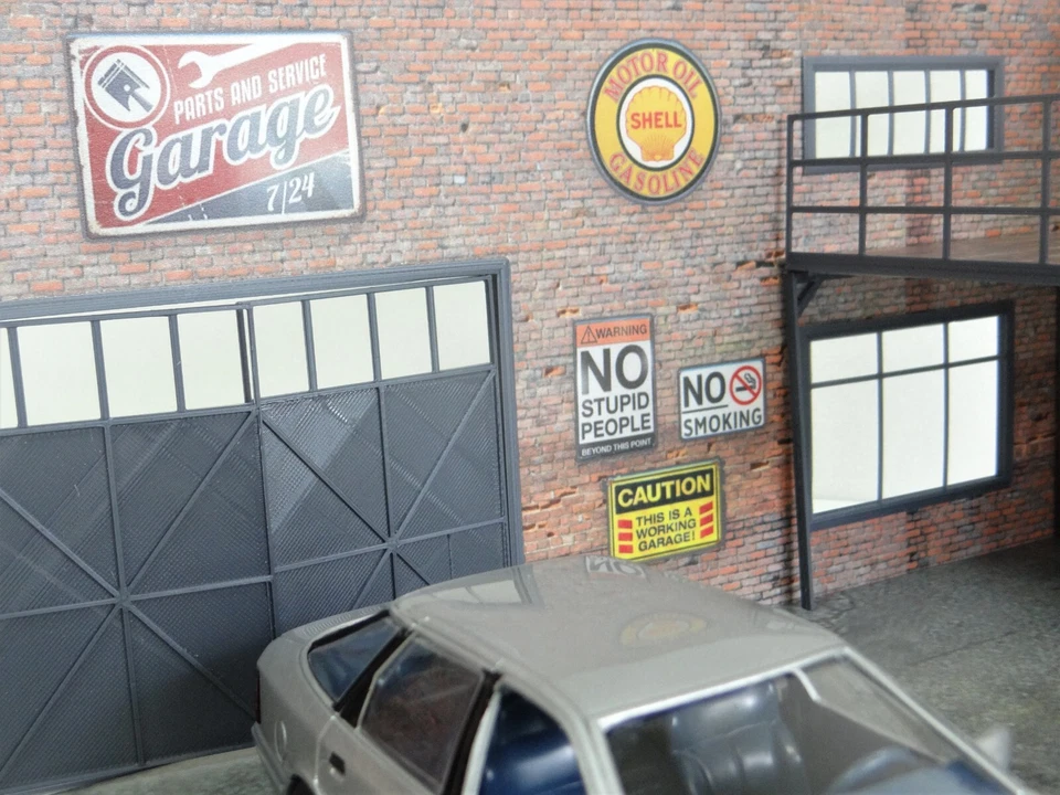 Model cars display Size 1/24 Two-floors auto garage scene Diorama kit 1:24 scale - Image 3 of 4