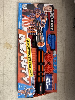 X-Shot Insanity Motorized Rage Fire Blaster Toy Gun w/ 72 Darts Foam Bullet Ammo