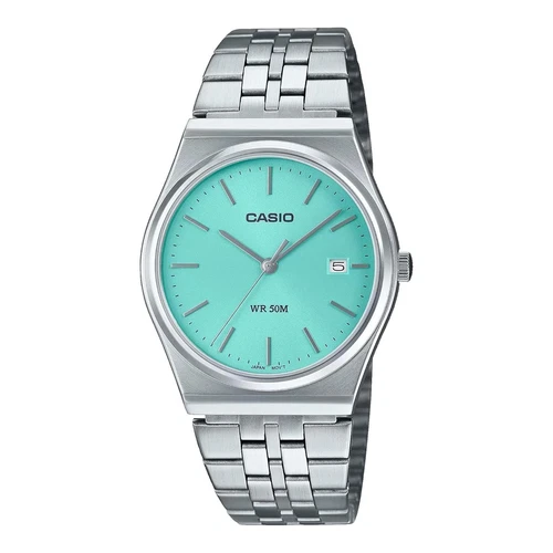 Casio MTP-B145D-2A1V NEW Men's Watch Stainless Steel Band Turquoise Dial