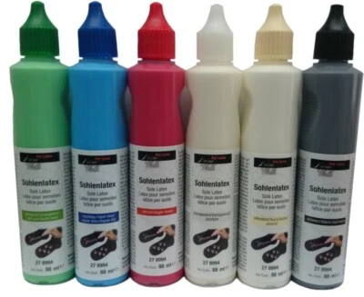 Sohlenlatex von Stofftreff Santi®-88 ml-Ammoniakfrei-Transparent oder Schwarz-An