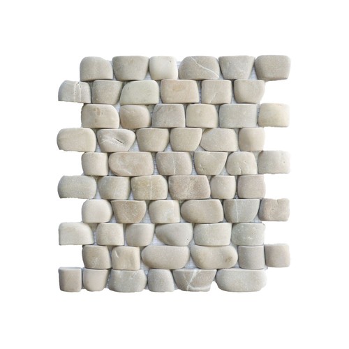 Strip Tan Stone Pebble Mosaic Tile for Wall ($12.71/SqFt) - Picture 2 of 10