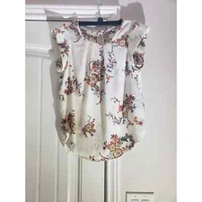 Cresent and Willough size Small Cream floral blouse