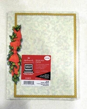 Hallmark Christmas theme letter computer paper Vintage 30 sheets, NEW in package