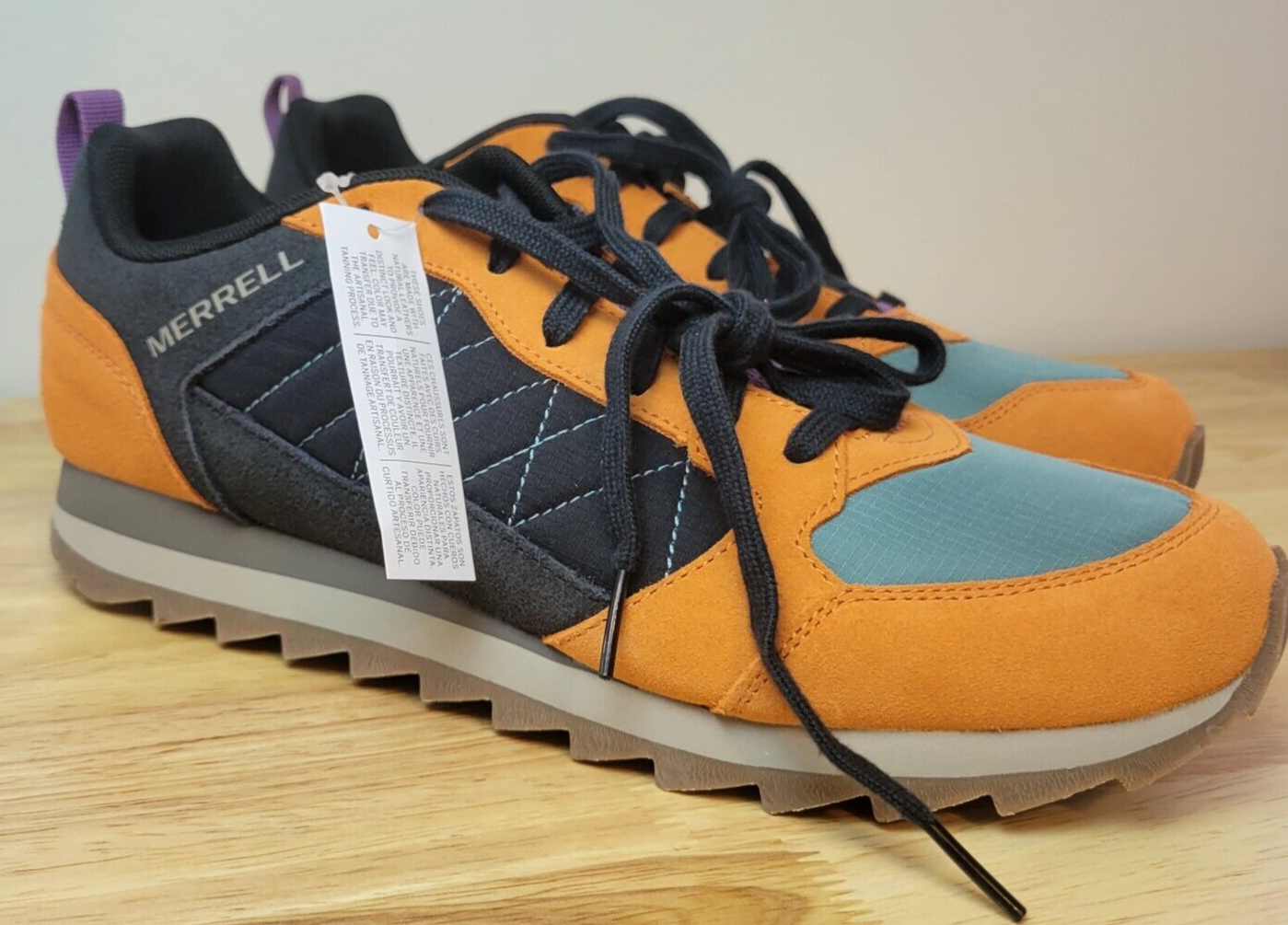 Sneaker uomo Merrell Alpine Exuberance J003271 arancione nero stile retrò