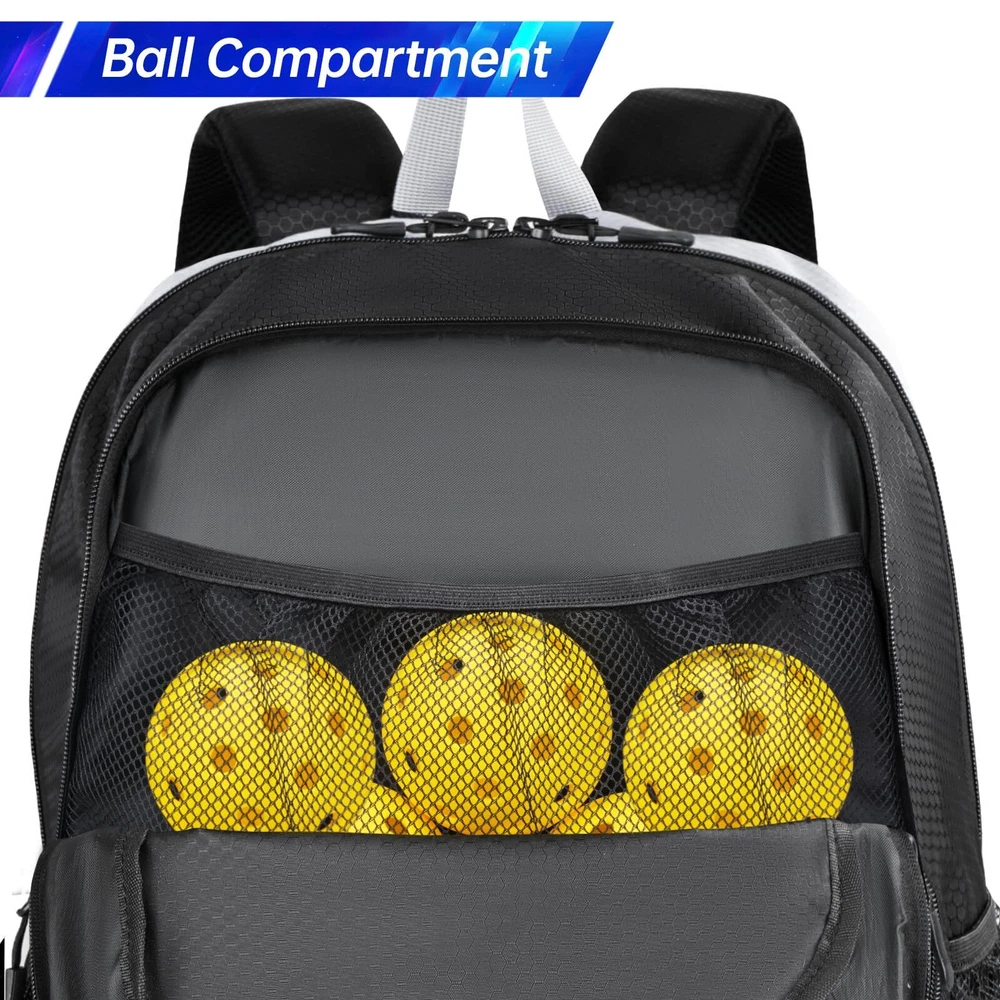 Pickleball Bag Backpack with Shoe Compartment, Fence Hook for Men Women, Larg... Pickleball Bag Backpack with Shoe Compartment, Fence Hook for Men Women, Larg...