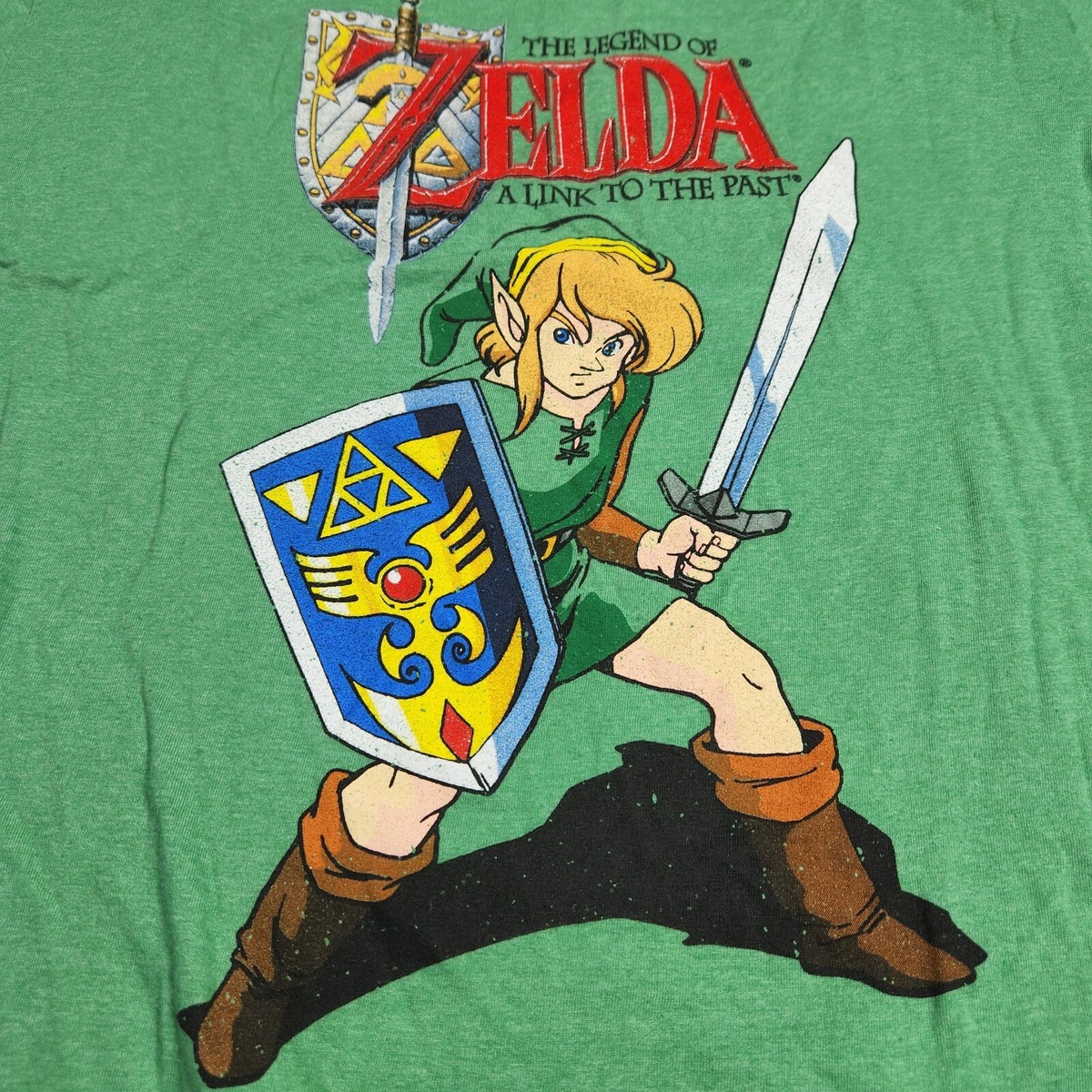 Zelda Legend of Zelda a Link To The Past Men Large Green Short