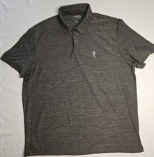 Mens Izod Golf with Stretch Short Sleeve Gray Polo Shirt Size XL- NICE