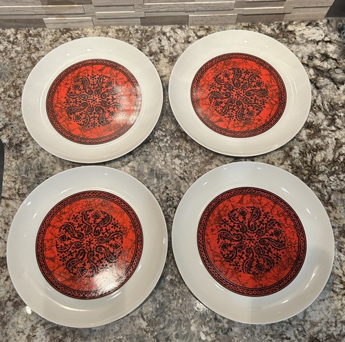 Block Bidasoa Flamenco Pattern Spain Red Black Dinner Mug Plate Saucer 20 Piece - Picture 16 of 19
