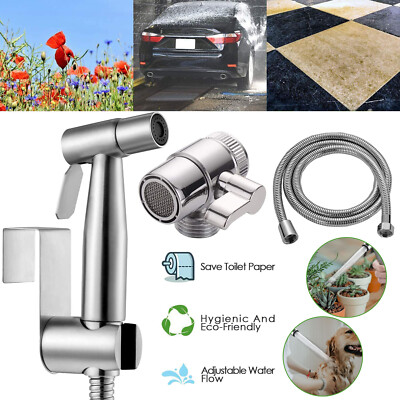 Bidet Handbrause Set Edelstahl Bidet Sprayer WC-Sprühflasche Bad Baby-Sprüh Kit
