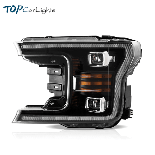 VLAND Full LED Projector Headlights for 2018-2020 Ford F150 F-150 Front Lamps - Picture 2 of 14