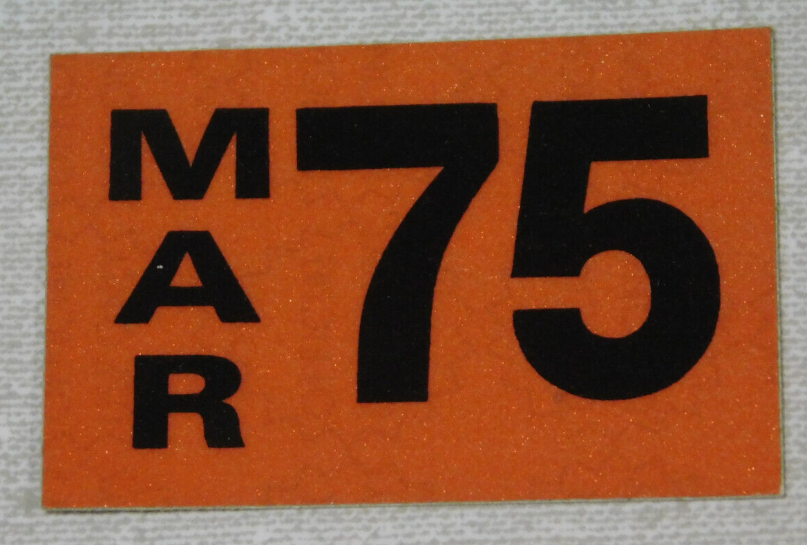 1975 Delaware passenger car license plate sticker eBay