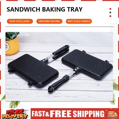 Toast Flip Grill Aluminium Alloy Breakfast Waffle Baking Pan Kitchen Accessories