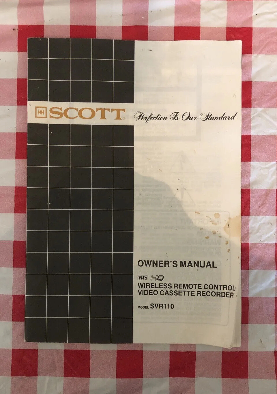 Scott Wireless Remore Control VCR Owners Manual SVR110
