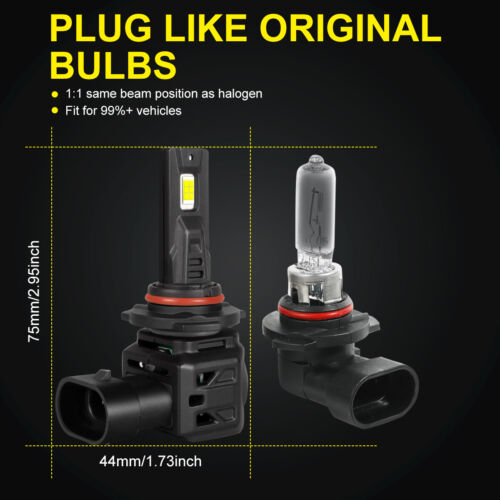 For Jeep Grand Cherokee 2011 2012 2013 LED Headlight High/Low Fog Light Bulb M7H - Foto 9 di 21