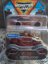 Spin Master Walmart EXCLUSIVE Monster Jam Truck ZOMBIE & Race Car Series 4
