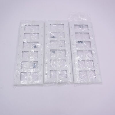 3 Pack P&S White Standard 6-Gang Decorator Thermoset Wallplate Plastic Cover