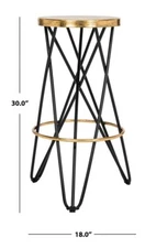 Safavieh LORNA GOLD LEAF BARSTOOL, Reduced Price 2172752201 FOX3254D