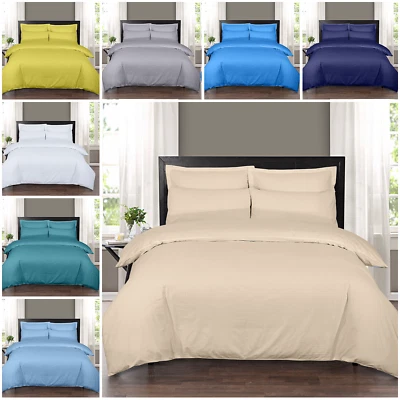 400 THREAD COUNT 100% EGYPTIAN COTTON DUVET COVER SINGLE DOUBLE KING BEDDING SET