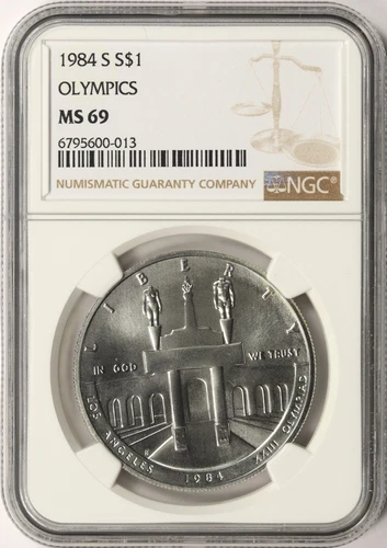 1984-S Olympics $1 Commemorative Silver Dollar NGC MS69