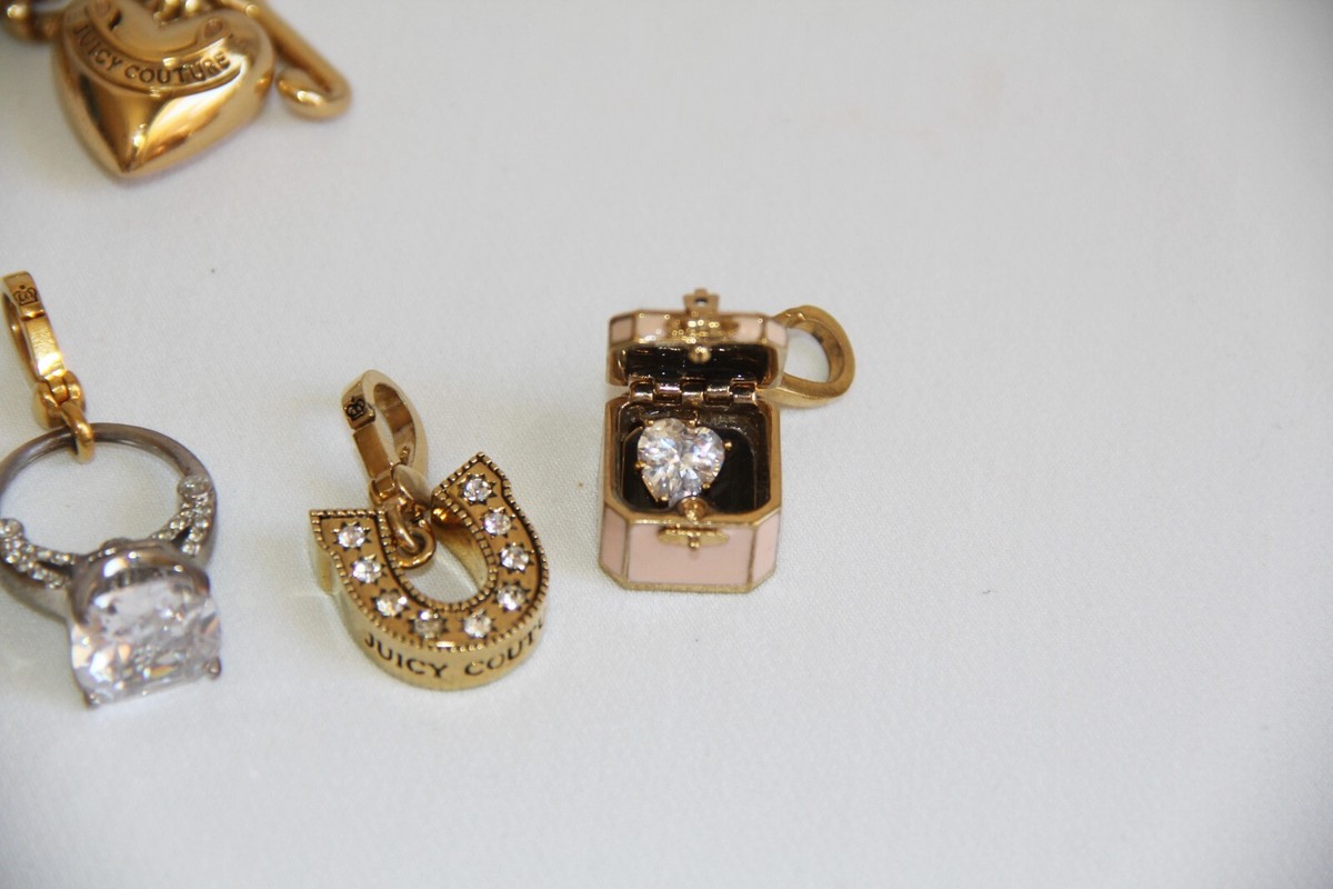 Juicy Couture Puffed Heart Gold Bracelet & 5-Charms Juicy Couture Puffed Heart Gold Bracelet & 5-Charms. RARE  main image 3