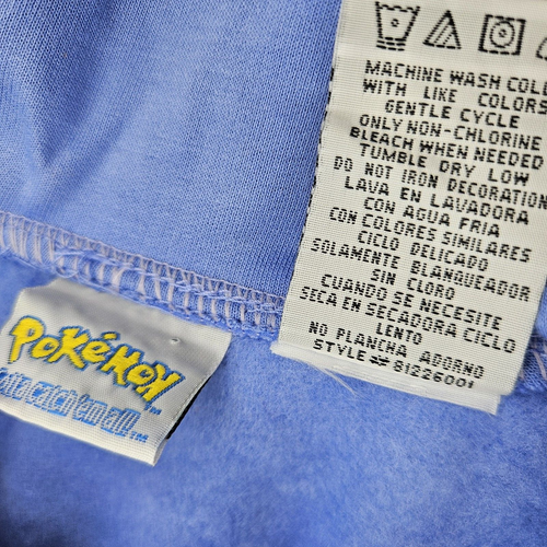 Vintage Pokémon Sweatshirt Size 5 Blue Embroidered Sailor Style Pullover - Picture 10 of 19