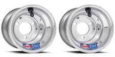 Llantas traseras de aluminio pulido DWT 8" 8x7 Suzuki LT80 LTZ90