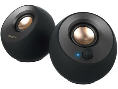 Creative Pebble V2 - Minimalistic 2.0 USB-C Powered Desktop Speakers, 3.5 mm AUX