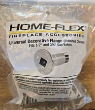 Home-Flex Universal Decorative Flange Polished Chrome Fits 1/2" & 3/4" Gas Valve