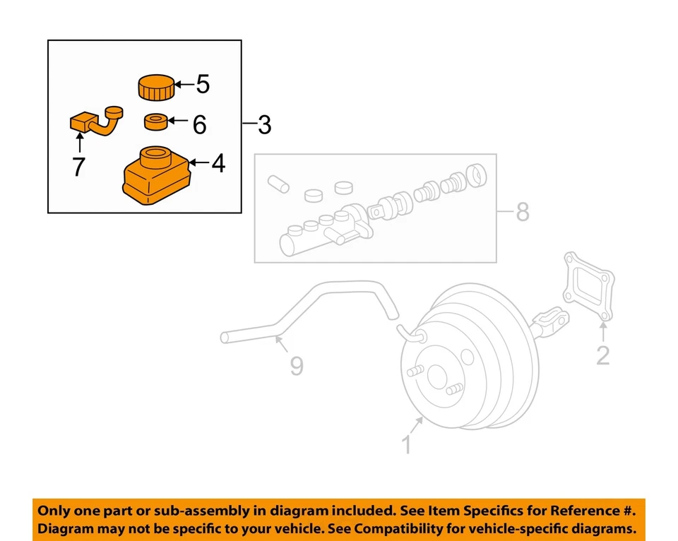 Cilindro maestro de freno usado se adapta a: Subaru Baja 2005 2,5 L 4 cilindros con grado turbo Foto 3 de 4