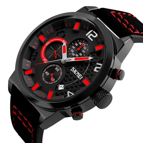 Chrono Waterproof Digital Men Strap Date SKMEI Rubber Alarm Quartz Wrist Watches - Picture 4 of 16