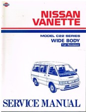 NISSAN VANETTE Mk2 (C22 SERIES) ORIGINAL 1986 FACTORY SERVICE MANUAL *VGC*
