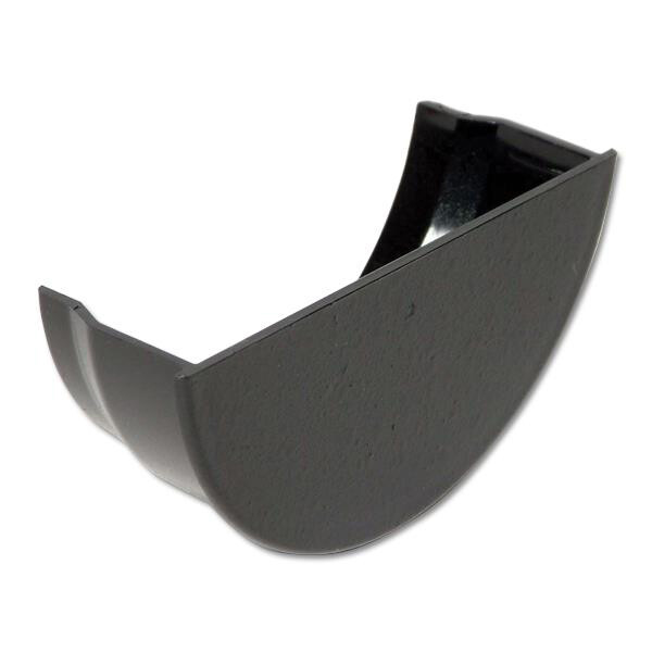 Floplast Guttering RE1AG 112mm Half Round - External Stopend - Anthracite Grey - Image 2