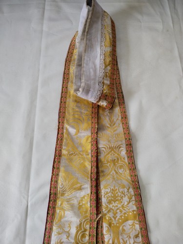 Vintage iglesia vestimenta casulla seda bordado estola christian itm1170 - Imagen 5 de 17