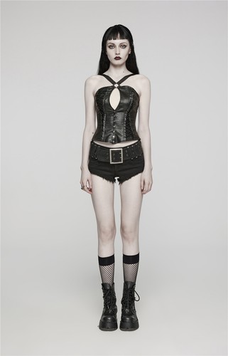 Punk Rave Women's Punk Daily High-Waist A-Line Casual Sexy Shorts With Wide Belt - Picture 9 of 20