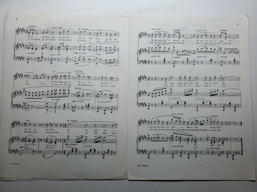 Puccini La Boheme ~ "I Go My Way" ~ 1952 Vintage Sheet Music by G. Ricordi & Co. - Picture 4 of 4