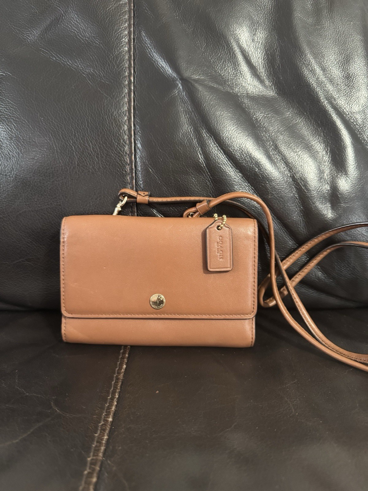 Coach Leather Crossbody Bag for Women Stylish and Compact-image