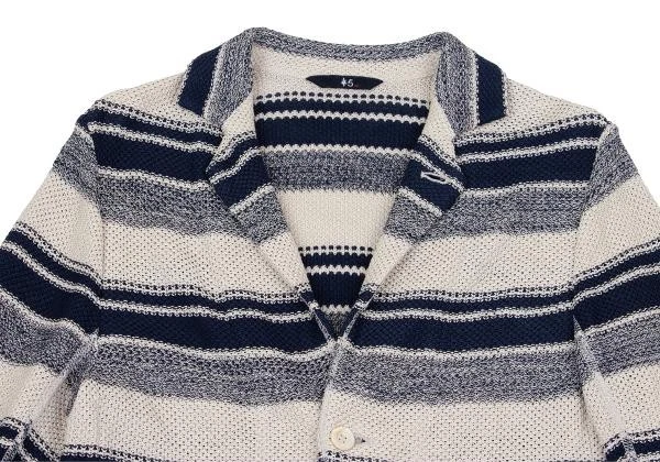 45rpm 45R Indigo Dyed Stripe Knit Jacket Size 3(K-157620) - Image 3 of 4