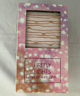 Firefly Lights Copper Wire Lights 15 Feet Long Water Resistant Adapter LED Bulbs