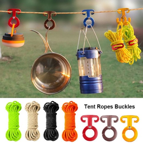 with Adjuster Tensioner Reflective Camping Guy Lines Tarp Canopy