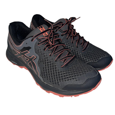 Asics Women US 10 Gel-Sonoma 4 Black/Sun Coral Graphite Dark Grey Running Shoes