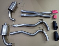 2015-2017 Roush Mustang Coupe Gt 5.0l Black-tip Cat-back Exhaust System X Pipe