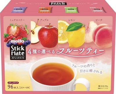 Meito Stick Mate Fruit Tea Assortment 96 pcs   Instant Fruit Tea Mix Powder Set