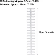 10 Pcs 30 Ring Binding Comb, 19mm Plastic Comb Bindings with Customizeable Le...