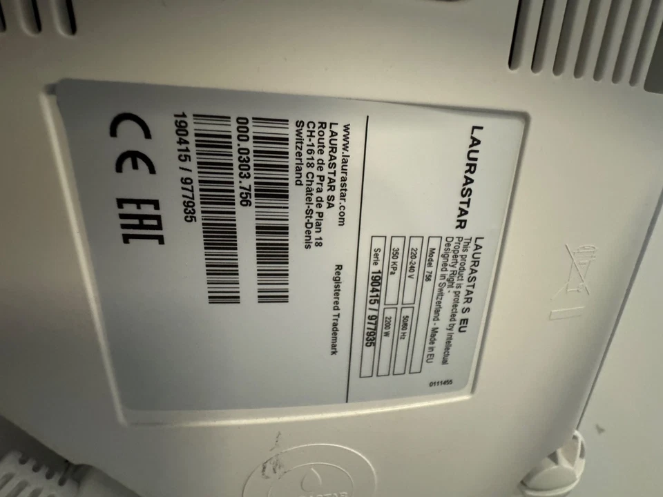 Laurastar S PURE Dampfbügelsystem Bügelsystem Dampfbügeleisen Bügelstation 2200W - Bild 3 von 4