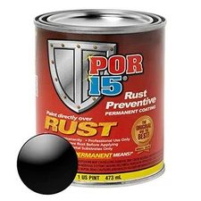 POR-15 Rust Preventive Coating- Gloss Black -1 pt - Stop Rust & Corrosion