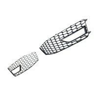 Front Nebel Gitter Set Schwarz GläNzend Passend FüR Audi A4 B8 Facelift