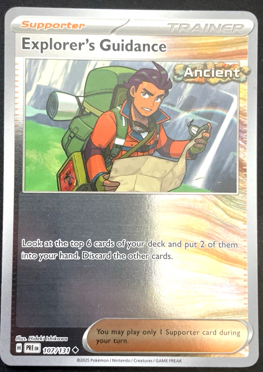 Explorer's Guidance 107/131 Pokeball Reverse Holo Prismatic Evolutions NM