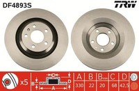 2 X Bremsscheibe TRW DF4893S FüR Audi A6 Allroad A6 Avant