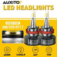 AUXITO H8 H9 H11 LED Headlight Bulb Conversion Kit Hi Lo Beam White Super Bright