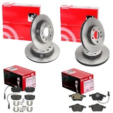 brembo BREMSSCHEIBEN + BELÄGE VORNE+HINTEN passend für VW SHARAN GALAXY ALHAMBRA